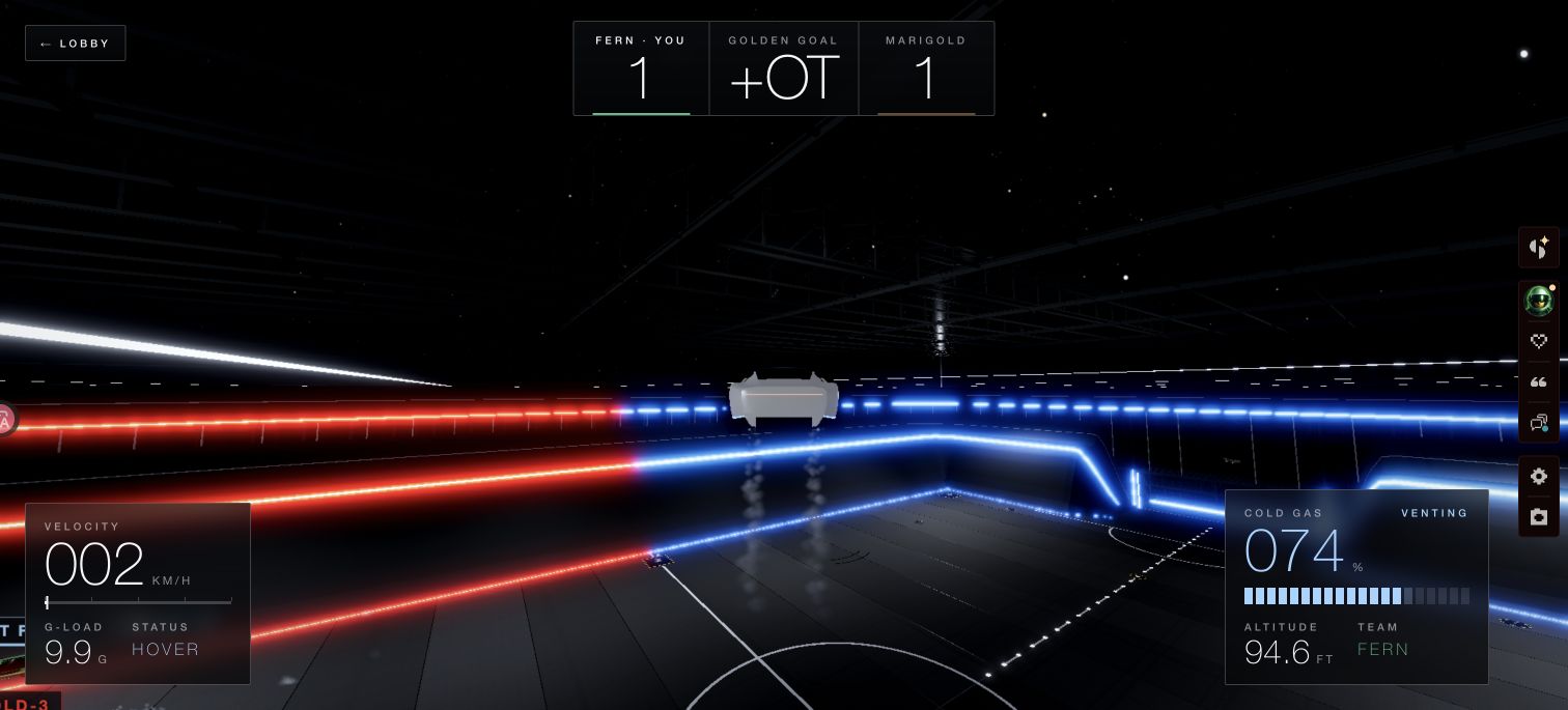 Roadster Arena — Climb the walls. Score with a giant ball.