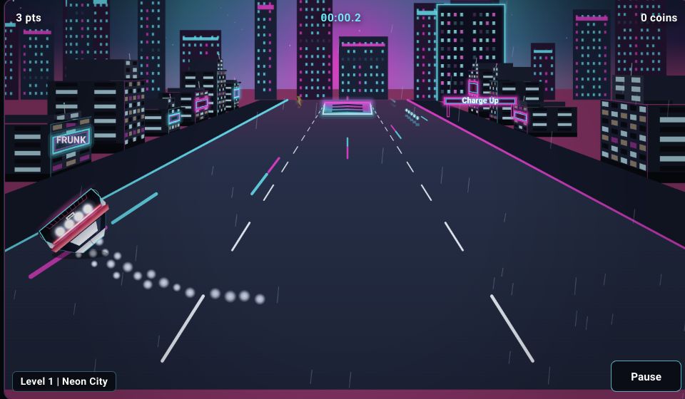 Cyber Run — Drei Spuren durch eine Neonstadt.