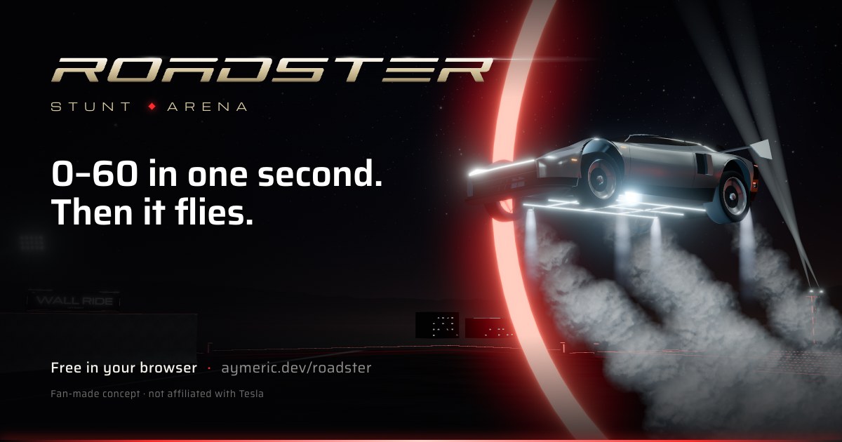 Roadster Stunt Arena — Game preview from the original site