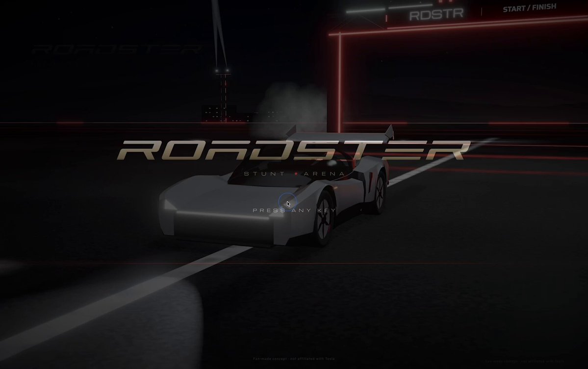 Roadster Stunt Arena — Free browser stunt driving game · Aymeric Rabot · 作者原帖中的视频封面