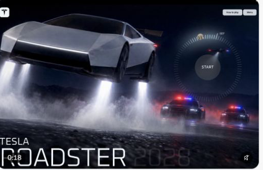 Roadster — Viktor Oddy · Viktor Oddy · X 视频中的游戏菜单；未试玩